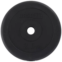 Диск пластиковый BASEFIT BB-203, 26 мм, 2,5 кг, черный 1625701529