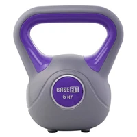 Гиря пластиковая BASEFIT DB-503, 6 кг, серый/фиолетовый 334828200