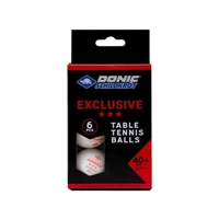 Мячики для н/тенниса DONIC EXCLUSIVE 3* 40+, 6 штук, белый 186070755