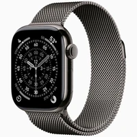 Apple Watch Series 11 + Cellular 46mm Slate Titanium Case with Slate Milanese Loop - M/L (MFD44ZP/A) 633378179