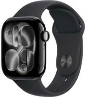 Apple Watch Series 11 42mm Jet Black Aluminium Case with Black Sport Band - M/L (MEQU4X/A) 817226849