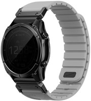 Силиконовый ремешок UNIQ Fluo для Garmin 22 mm (Mist Grey) серый 223797616
