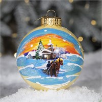 Шар "Зима.Крестьянин", 80 мм., в подарочной упаковке 2015123107