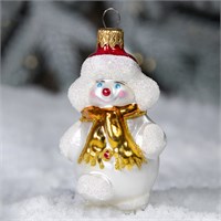 Ёлочное украшение "Зимний снеговик 1", в подарочной упаковке, h- 8,5 см 1615885001