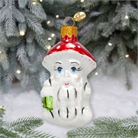 Ёлочное украшение "Гриб", красный, в подарочной упаковке, h-8 см 1844831806