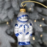 Ёлочное украшение "Космонавт" синий, в подарочной упаковке h-11 см 364694524