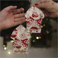 Елочное украшение текстильное - Домик, 13*10 415648984
