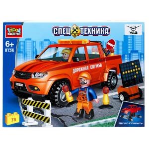 {{photo.Alt || photo.Description || 'Конструктор UAZ PICKUP ремонт дороги (легко осбрать), 73 дет. Город мастеров'}}