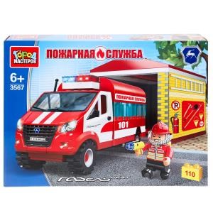 {{photo.Alt || photo.Description || 'Конструктор ПОЖАРНАЯ ГАЗЕЛЬ с гаражом, 110 дет. Город мастеров'}}