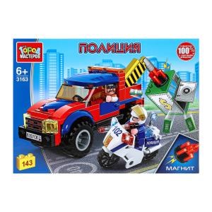 {{photo.Alt || photo.Description || 'Конструктор полицейская погоня (магнит), 143 дет. Город мастеров'}}