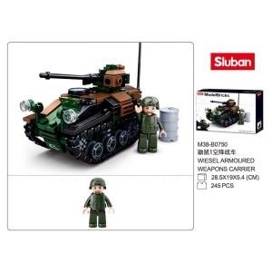 Конструктор пласт. танк с фигуркой, 245дет. в русс. кор. M38-B0750 (36)