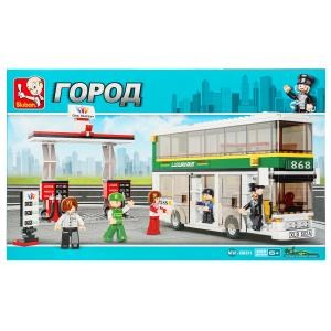 {{photo.Alt || photo.Description || 'Конструктор пласт. автобусная остановка с фигурками, 403дет. в русс. кор.'}}