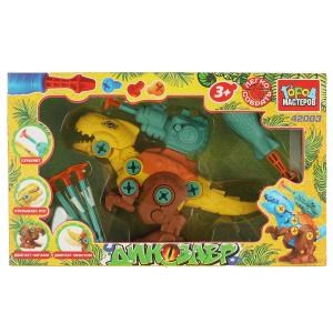 {{photo.Alt || photo.Description || 'Конструктор с отвёрткой  динозавр С ПУШКОЙ, 23 дет. Город мастеров'}}