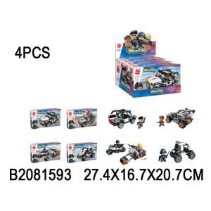 Конструктор пласт. машинка в ассорт. в кор. в дисплее BRICK11011