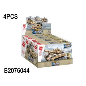 Конструктор пласт. военная техника, в ассорт., с фигуркой в кор. в дисплее уп-4шт в кор.12уп BRICK22011