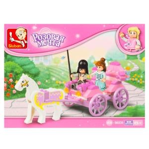 {{photo.Alt || photo.Description || 'Конструктор пласт. карета с лошадкой и фигурками, 99дет. в русс. кор. 20*13*5см в кор.72шт'}}