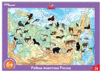 {{photo.Alt || photo.Description || 'Развивающий пазл Редкие животные России (большие) (IQ step)'}}