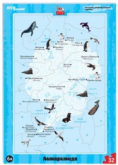 Развивающий пазл Антарктида (большие) (IQ step) # 80460