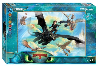Мозаика puzzle 560 Как приручить дракона - 3 (DreamWorks) # 97067