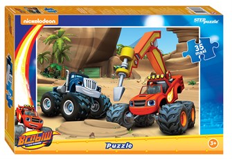 Мозаика puzzle 35 MAXI Вспыш и чудо-машинки (Никелодеон) # 91238