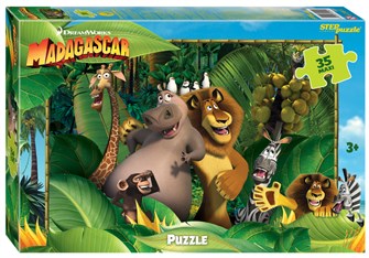 Мозаика puzzle 35 MAXI Мадагаскар - 3 (Dreamworks, Мульти) # 91244