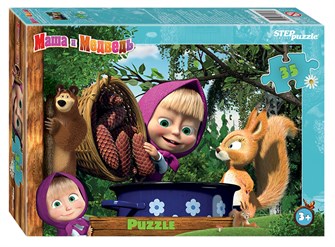 Мозаика puzzle 35 Маша и Медведь - 2 (Анимаккорд) # 91175