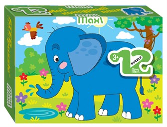 Мозаика puzzle 12 Слоник (Mini-maxi) # 86004