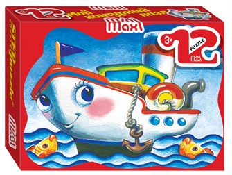 Мозаика puzzle 12 Пароходик (Mini-maxi) # 87004
