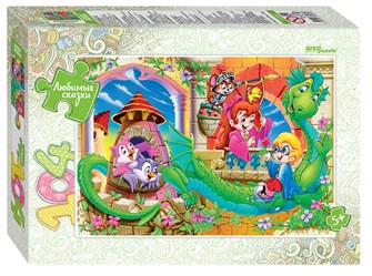 Мозаика puzzle 104 Весёлые волшебники (Любимые сказки) # 82032