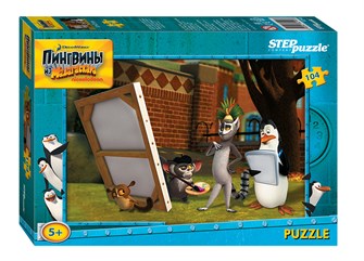 Мозаика puzzle 104 Пингвины из Мадагаскара (Dreamworks, Мульти) # 82140