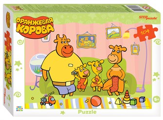 Мозаика puzzle 104 Оранжевая корова (С/м) # 82043