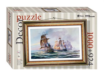 {{photo.Alt || photo.Description || 'Мозаика puzzle 1000 + рамка Морской бой (Пластиковый пазл)'}}