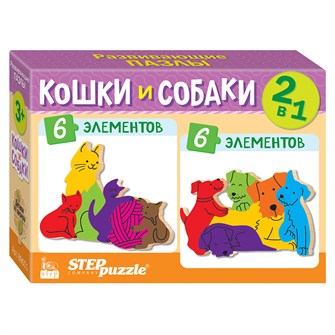 {{photo.Alt || photo.Description || 'Мозаика &quot;puzzle&quot; 2в1 из дерева &quot;Кошки и собаки&quot; (IQ step)'}}
