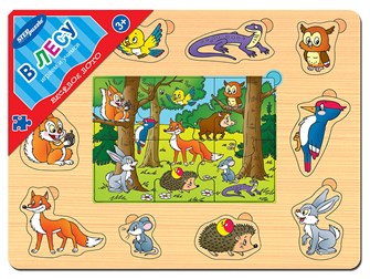 Игра из дерева Весёлое лото. В лесу # 89605