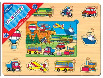 Игра из дерева Весёлое лото. Транспорт # 89608
