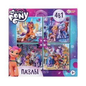 {{photo.Alt || photo.Description || 'Мой маленький пони. Набор пазлов  4 в 1: 9-16-25-36. 175х175х50 мм. Умные игры'}}