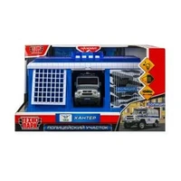 Игрушка пластик свет-звук ПОСТ ГАИ 22 см ворота, УАЗ ХАНТЕР кор. Технопарк GARAGE-22SL1XCAR-POL-WOD