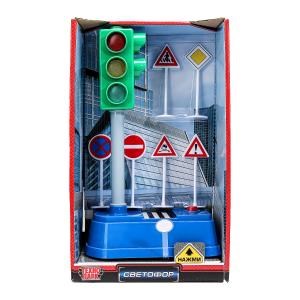 {{photo.Alt || photo.Description || 'Модель пластик свет+звук светофор большой, 21 см, кор. Технопарк'}}