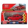 Машина металл KIA RIO длина 12 см, двери, багаж, инерц, красный, кор. Технопарк RIO-RD (72)
