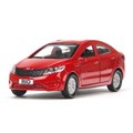 Машина металл KIA RIO длина 12 см, двери, багаж, инерц, красный, кор. Технопарк RIO-RD (72)