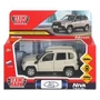 Машина металл LADA NIVA travel 12 см, двери, инерц, бежевый, кор. Технопарк NIVATRAVEL-12-BG
