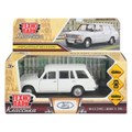 Машина металл ваз-2102 12 см, двери, багаж, инер, белый, кор. Технопарк 2102-12-WH-WOD