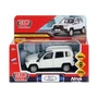 Машина металл LADA NIVA travel 12 см, двери, инер,белый, кор. Технопарк NIVATRAVEL-12-WH-NW