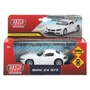 Машина металл BMW z-4 gt3, 11,3 см, двери, инерция, белый, кор. Технопарк 67315 (96)