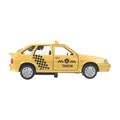 Машина металл LADA -2114 "SAMARA" ТАКСИ, 12 см, двери, баг, инерц., кор. Технопарк 2114-12TAX-YE (72)