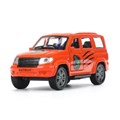 Машина металл UAZ 12 см, дв., багаж., инерц., окрас динозавр, кор. Технопарк SB-17-81-UP-DINO(WB) (48)