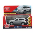 Машина металл NISSAN X-TRAIL 12 см, двери, багаж, инерц, серебристый, кор. Технопарк X-TRAIL-SL (72)
