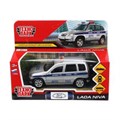 Машина металл LADA NIVA ПОЛИЦИЯ 12 см, двери, багаж, инерц, серебрист, кор. Технопарк LADANIVA-12POL-SR (72)