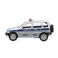 Машина металл LADA NIVA ПОЛИЦИЯ 12 см, двери, багаж, инерц, серебрист, кор. Технопарк LADANIVA-12POL-SR (72)