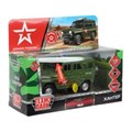 Машина металл свет-звук UAZ HUNTER АРМИЯ РОССИИ 12 см, двер, багаж, ин, кор. Технопарк HUNTER-12SLARR-GN-WOD